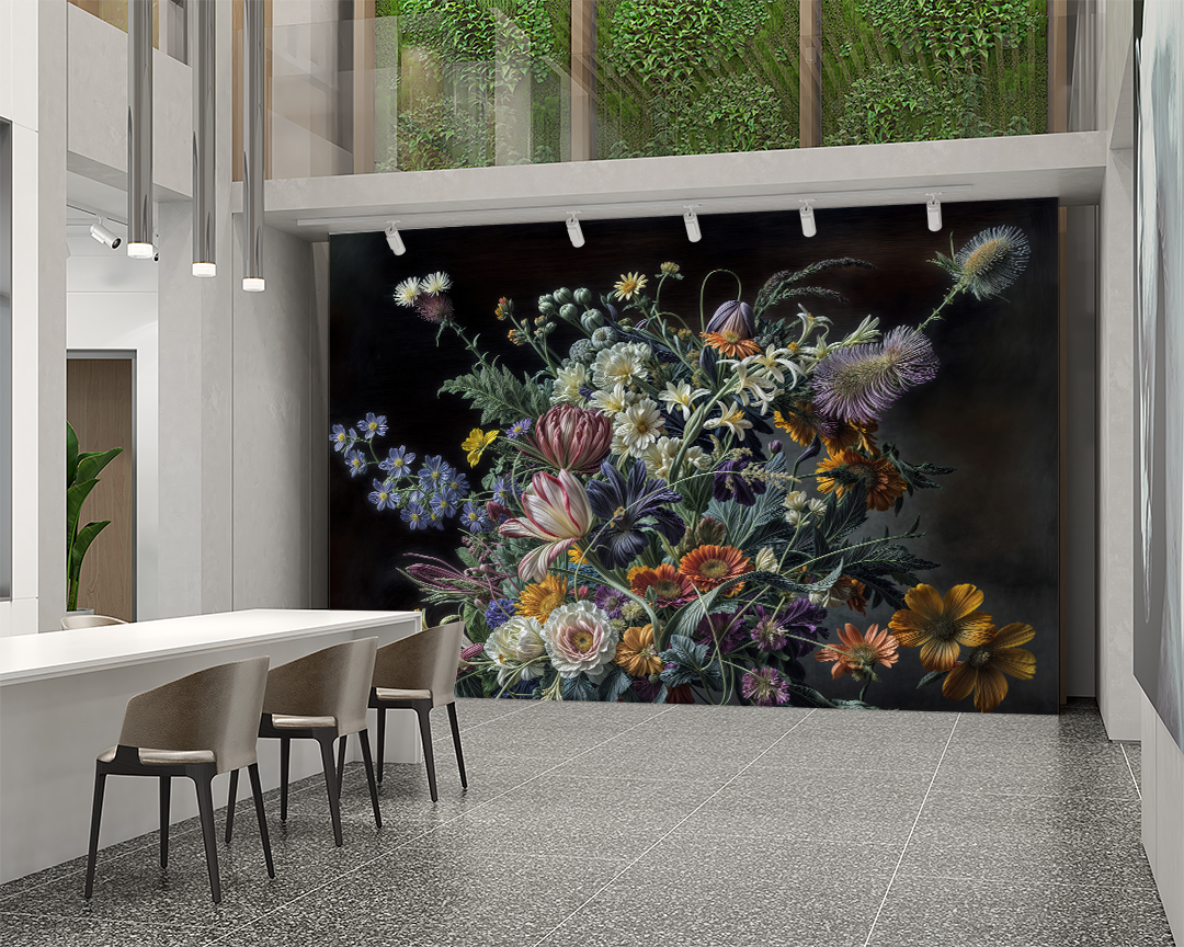 Karanlık Tuvalde Açan Renk Cümbüşü Poster Duvar Kağıdı