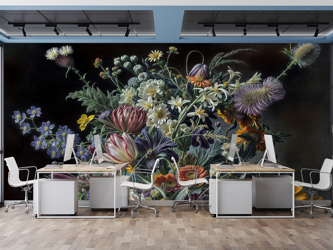 Karanlık Tuvalde Açan Renk Cümbüşü Poster Duvar Kağıdı