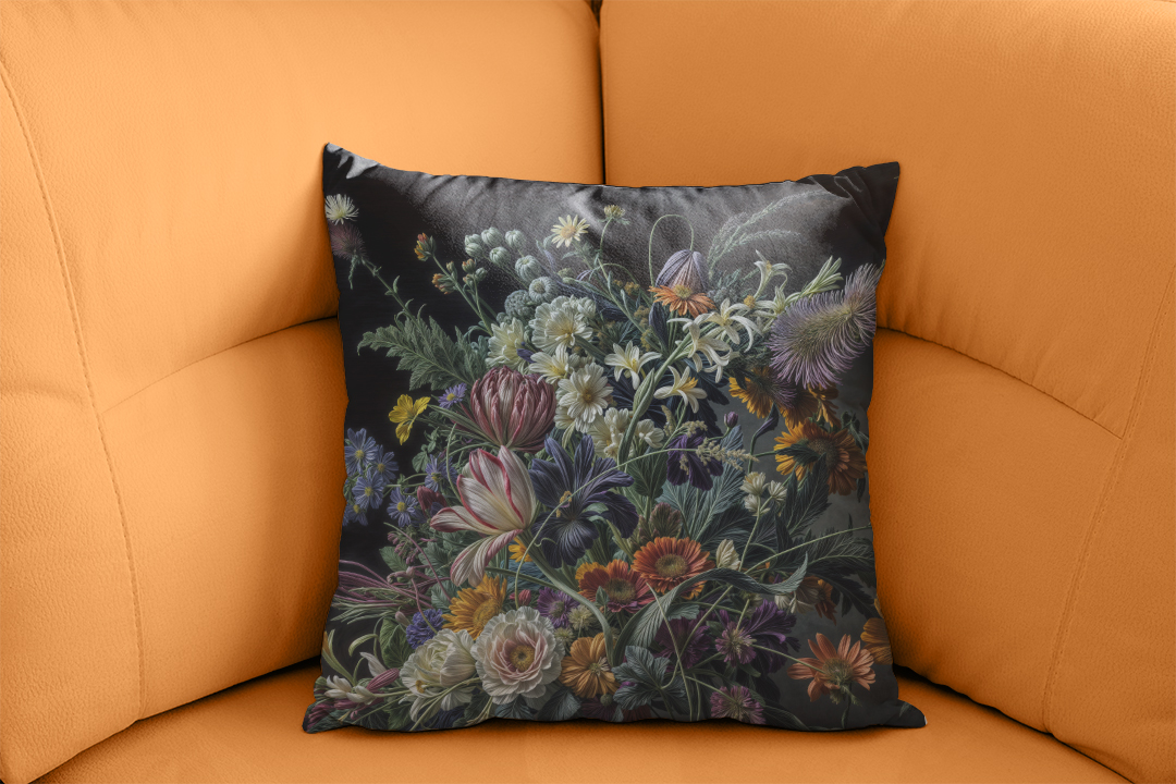 Karanlık Tuvalde Açan Renk Cümbüşü Kırlent