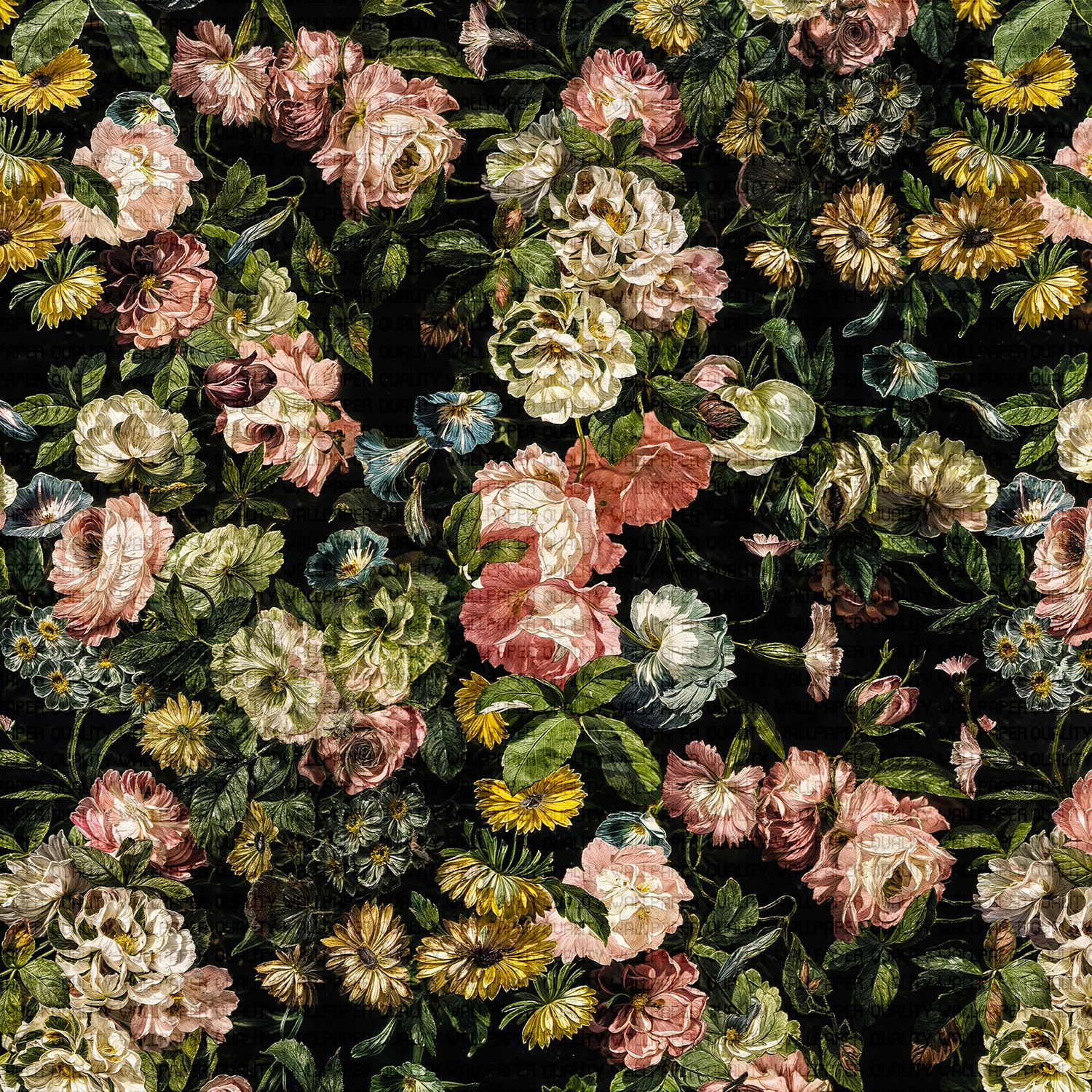 Koyu Renkler Arasında Saklı Zarif Çiçekler