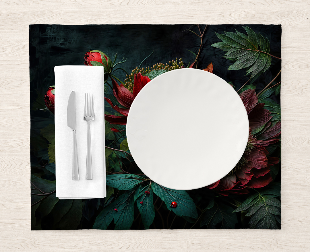 Koyu Tuval Üzerinde Canlanan Çiçek Senfonisi Amerikan Servis