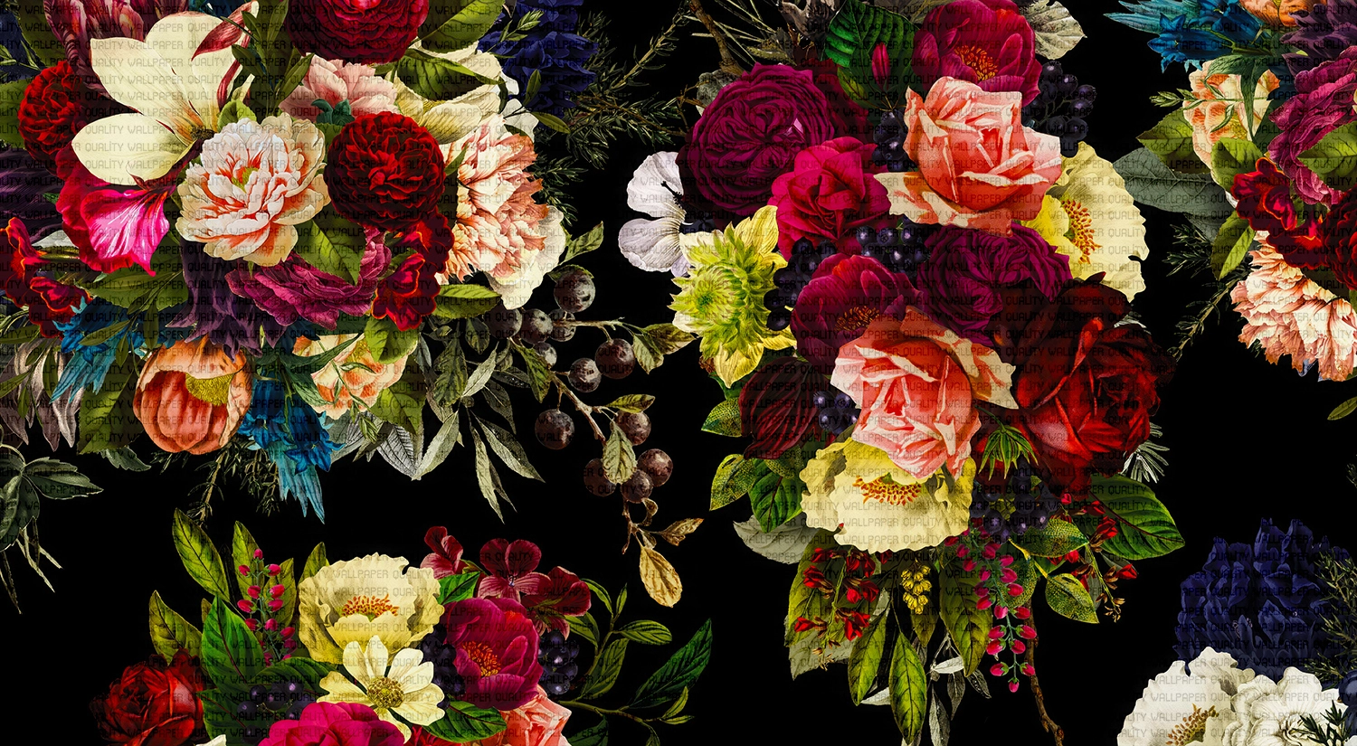 Koyu Zeminde Çiçeklerin Aşkı