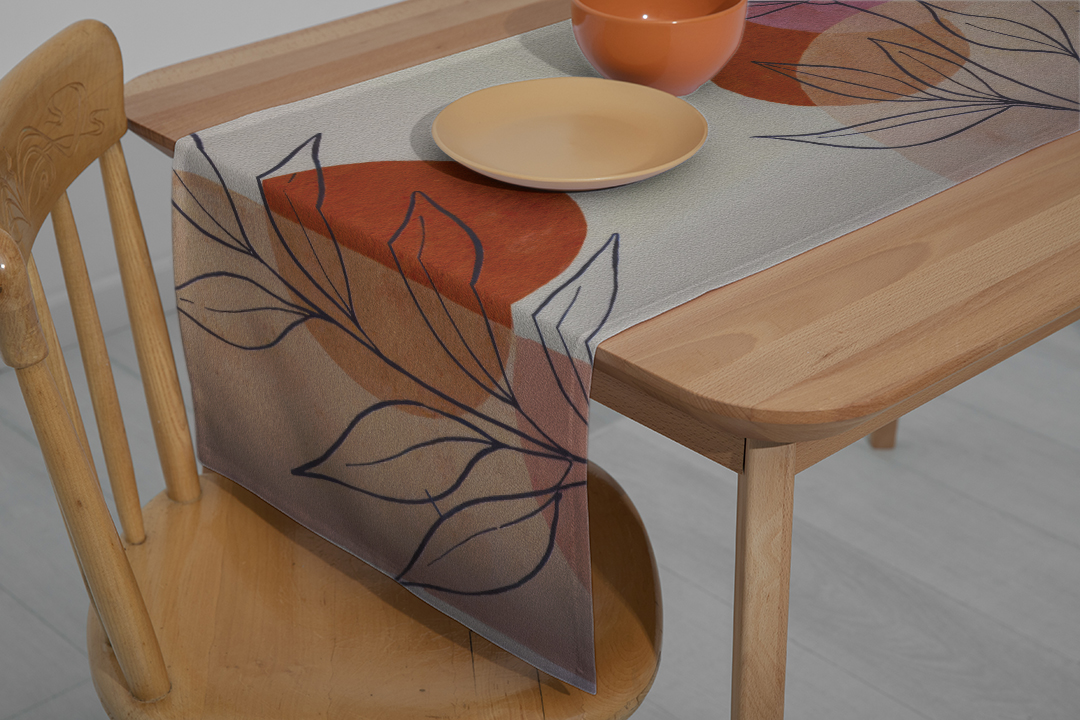 Minimalist Çizgilerle Çiçeklerin Narin Dansı Runner