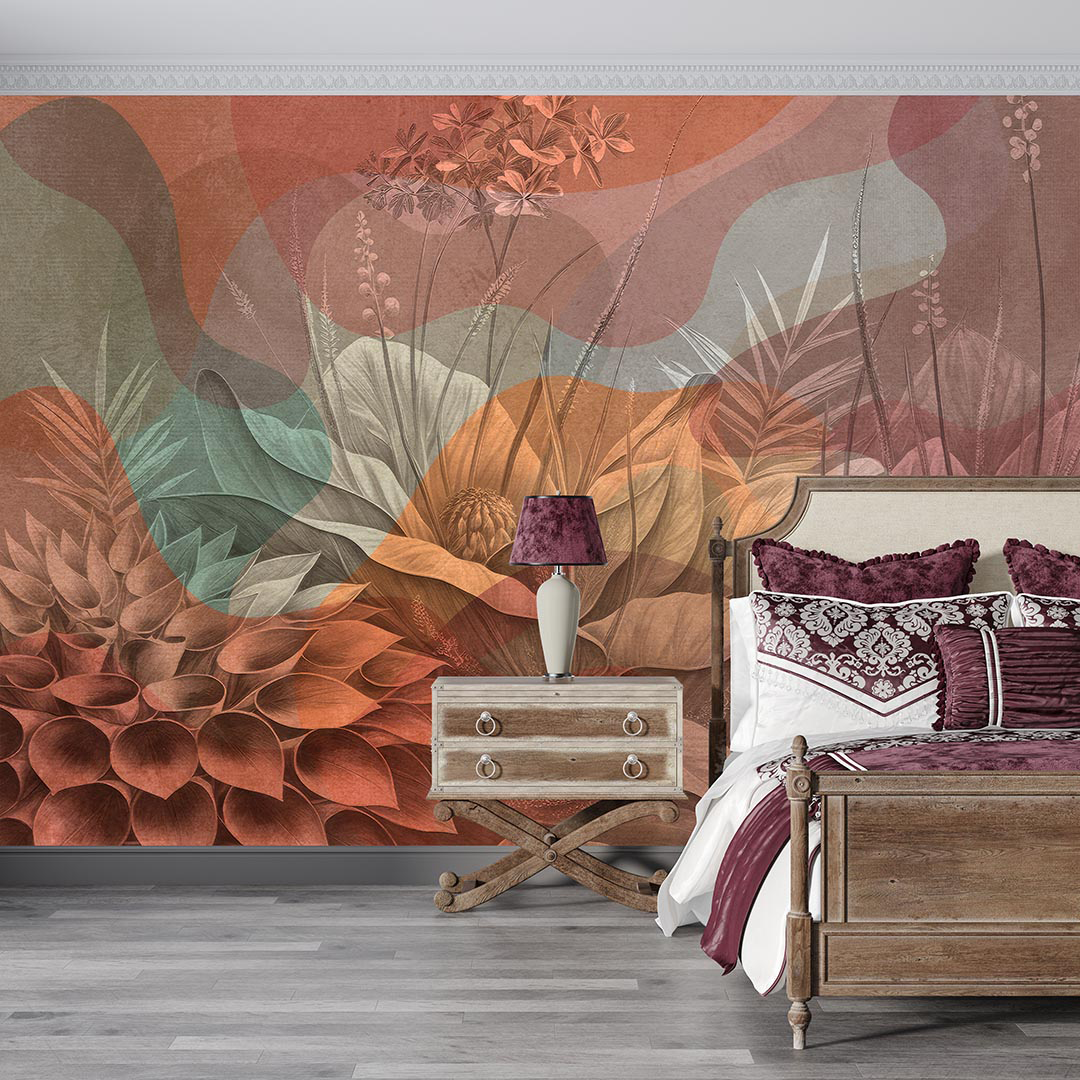 Mistik Bahçenin Gizemli Rüya Gibi Çiçekleri Poster Duvar Kağıdı