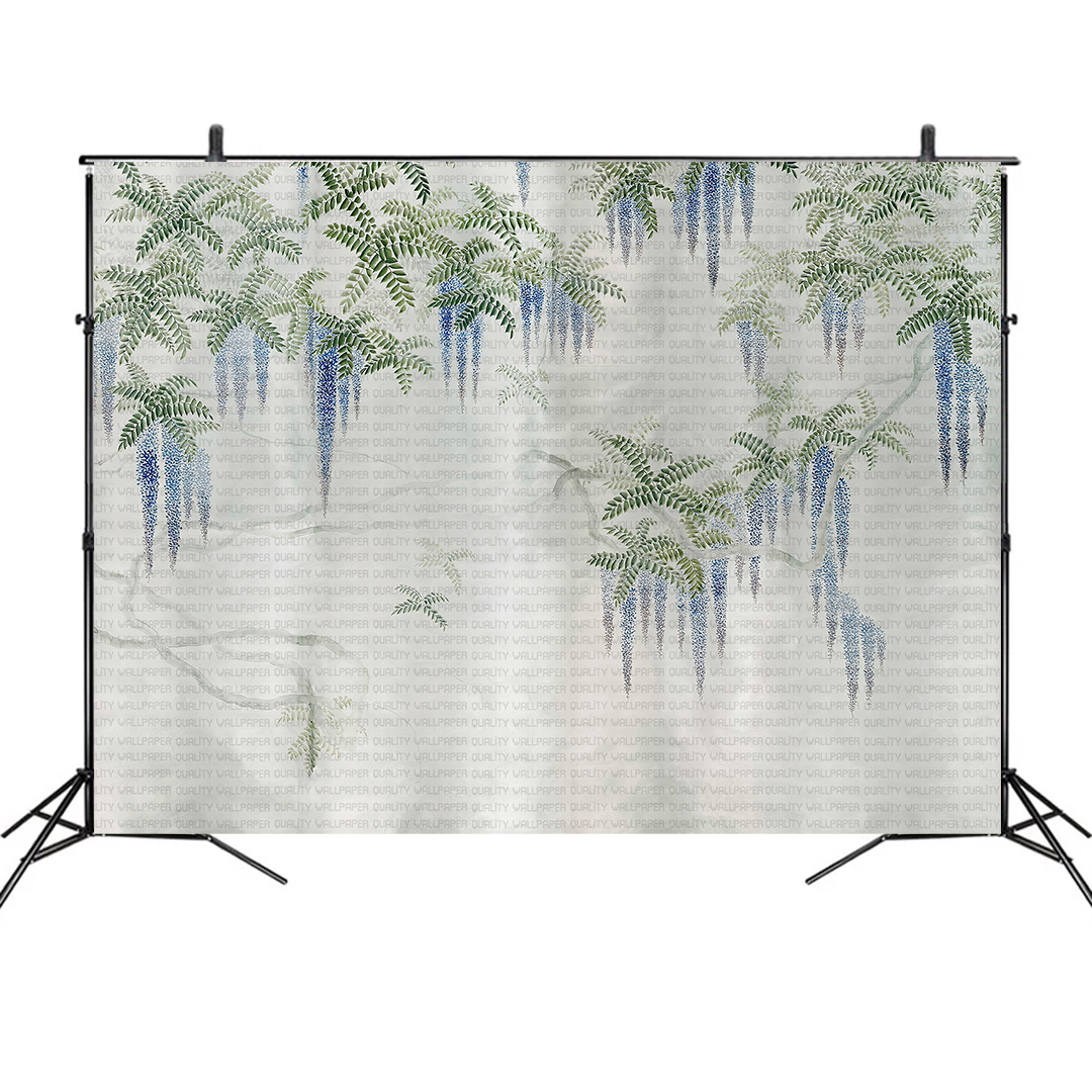 Mor Salkımların Rüya Bahçesi Fon Kumaş