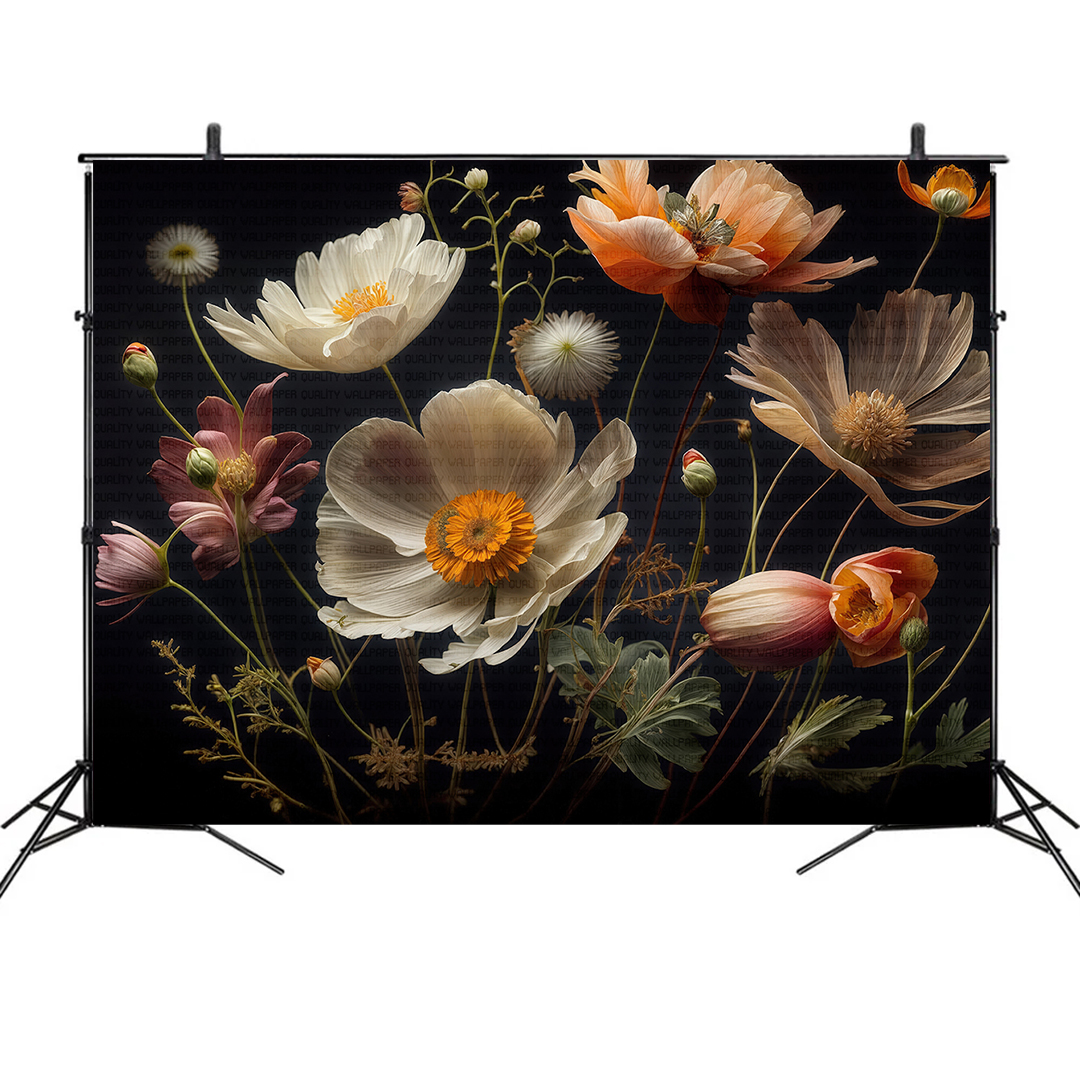 Narin Çiçeklerin Büyülü Dansı Fon Kumaş