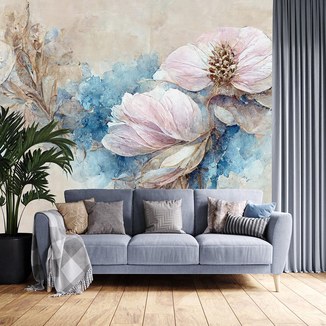 Narin Pastel Çiçeklerin Huzur Veren Rahatlığı Poster Duvar Kağıdı