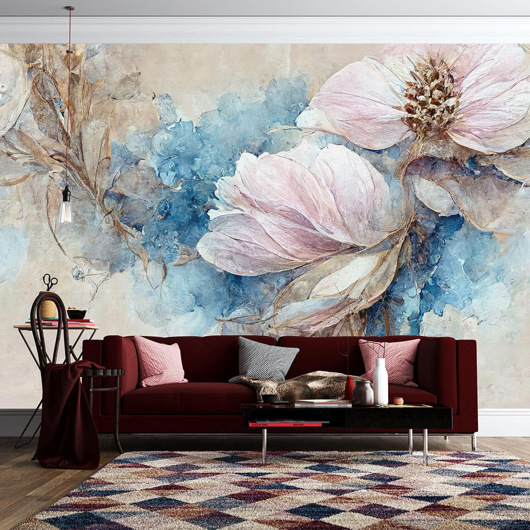 Narin Pastel Çiçeklerin Huzur Veren Rahatlığı Poster Duvar Kağıdı