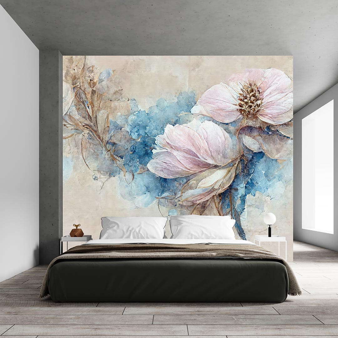 Narin Pastel Çiçeklerin Huzur Veren Rahatlığı Poster Duvar Kağıdı