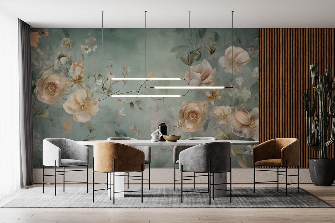 Pastel Çiçeklerle Huzurlu Bir Rapsodi Poster Duvar Kağıdı