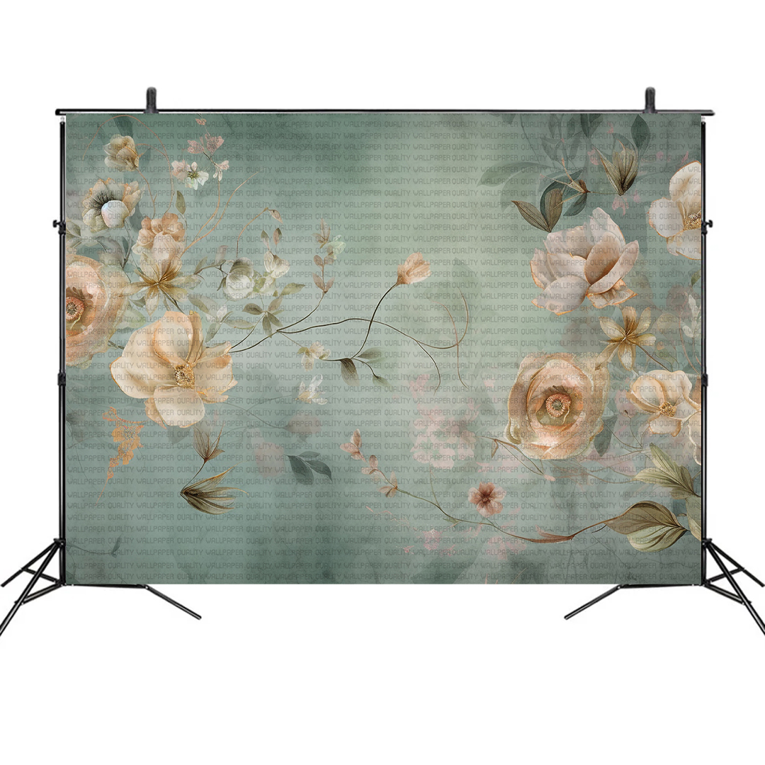 Pastel Çiçeklerle Huzurlu Bir Rapsodi Fon Kumaş