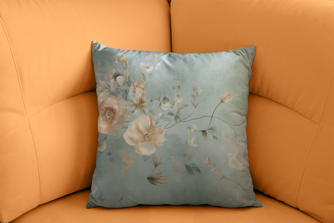 Pastel Çiçeklerle Huzurlu Bir Rapsodi Kırlent