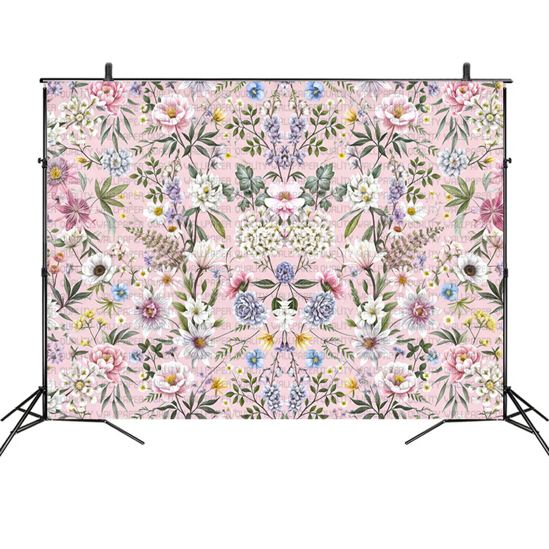 Pembe Baharın Çiçek Rüyası Fon Kumaş