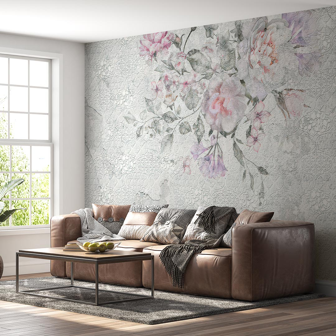 Pembe Şakayık Buketiyle Nostaljik Bahar Esintisi Poster Duvar Kağıdı