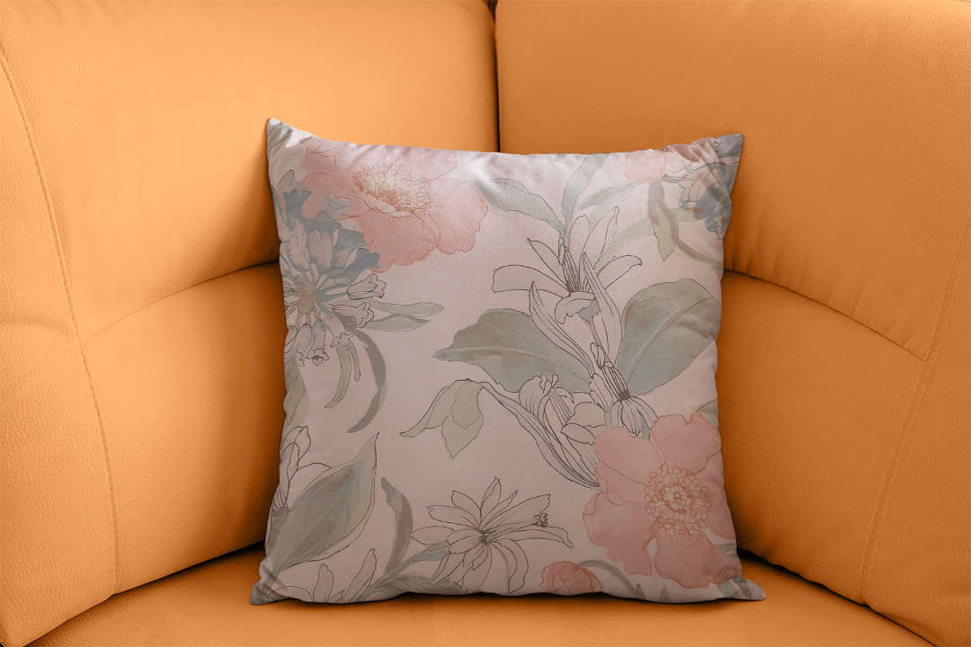 Romantik Çiçek Buketiyle Bezenmiş Rüya Gibi Bir Atmosfer Kırlent