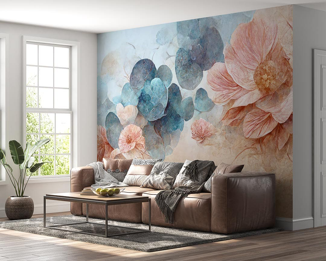Romantik Çiçeklerle Bezenmiş Aşkla Rüya Bahçesi Poster Duvar Kağıdı