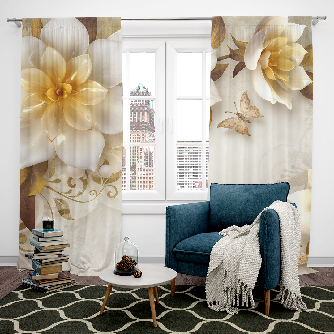 Rüyaların Bahçesindeki Çiçeklerin Dokunuşlarının Büyüsü Fon Perde