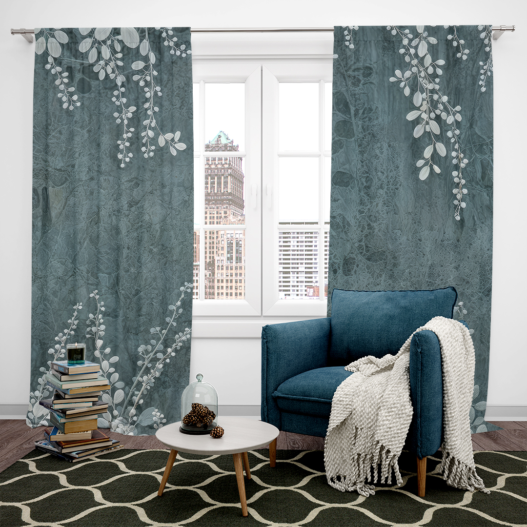 Sarkan Yaprak Zarafeti Fon Perde