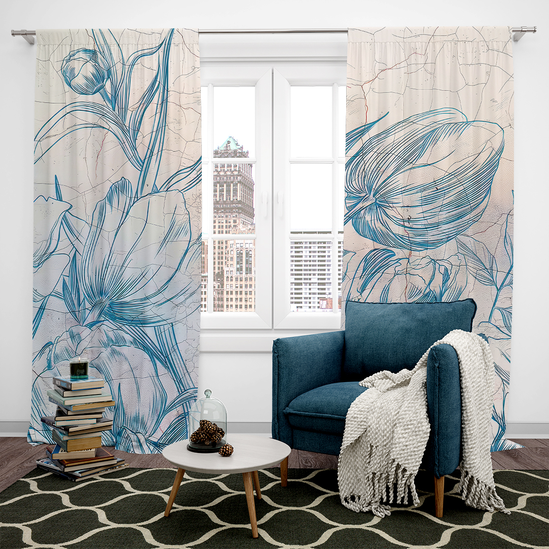 Soft Dokunuşlarla Nostaljik Bahçe Fon Perde