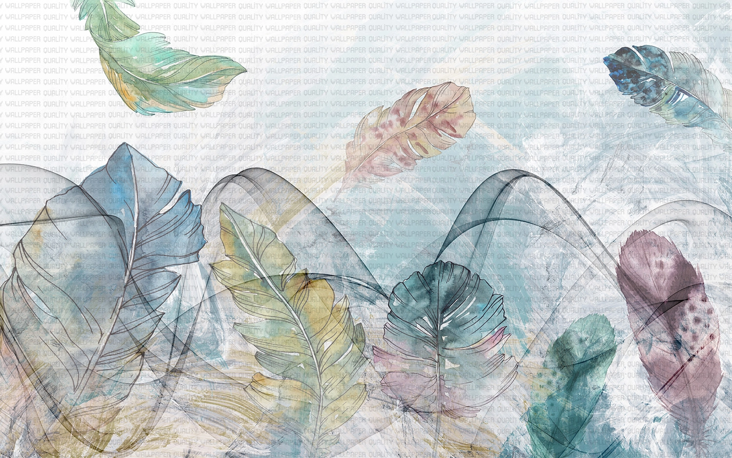 Soft Renklerde Yapraklara Dokunuş