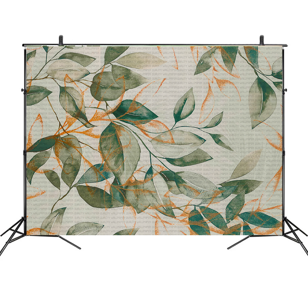 Soft Yapraklarla Güzelleşen Desen Fon Kumaş