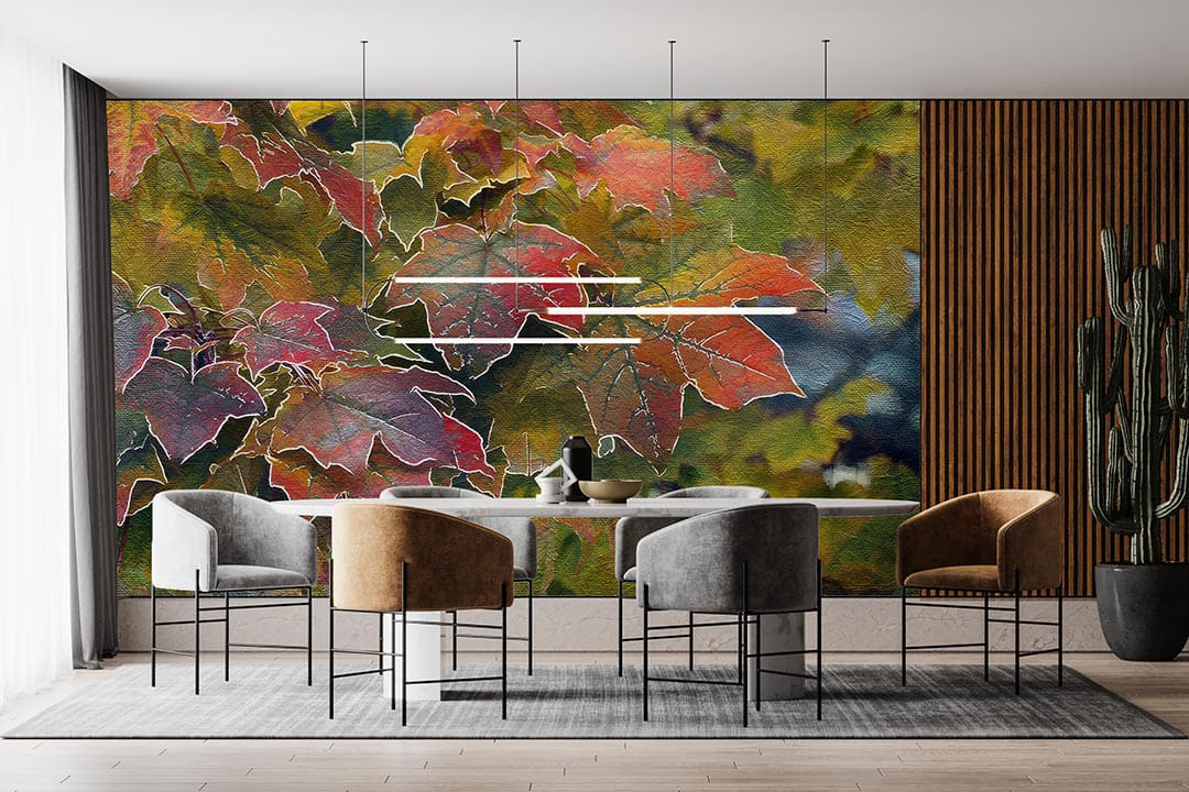 Sonbaharın Kızıl Dokunuşu Poster Duvar Kağıdı