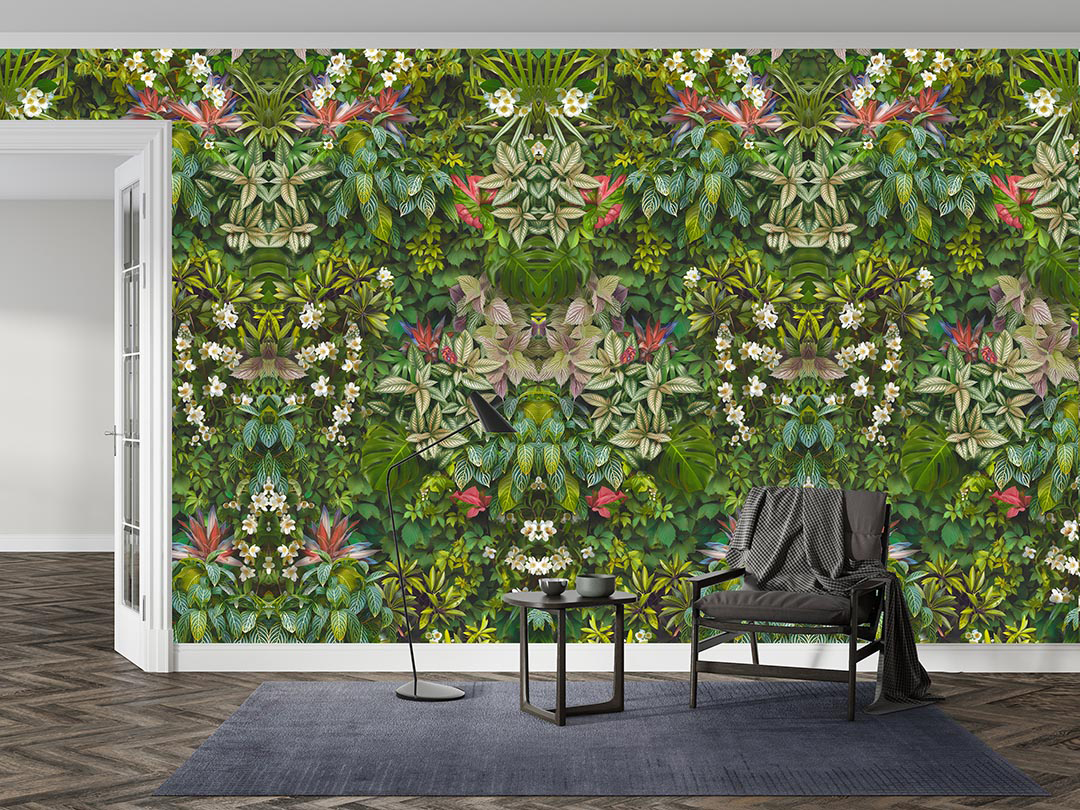 Tropik Ormanın Kalbinden Gelen Çiçek Şöleni Poster Duvar Kağıdı