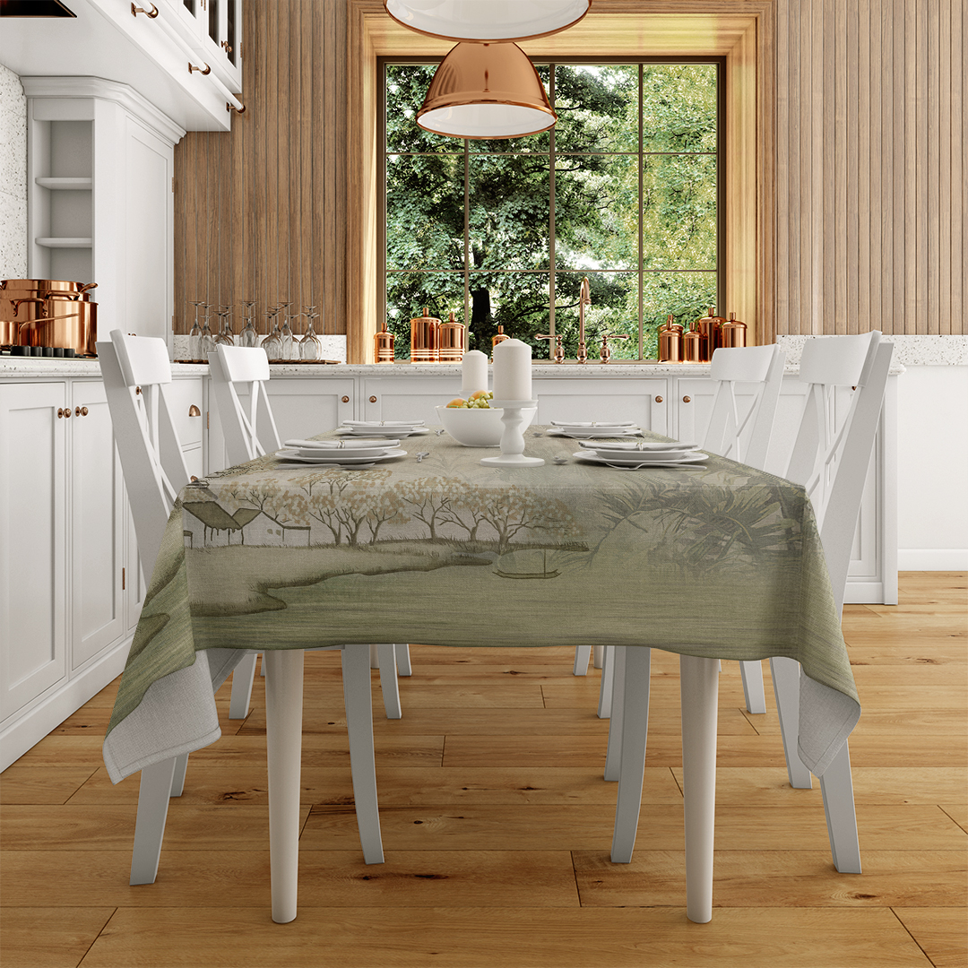 Tropikal Ormanın Gizemli Şarkı Fısıltısı Masa Örtüsü