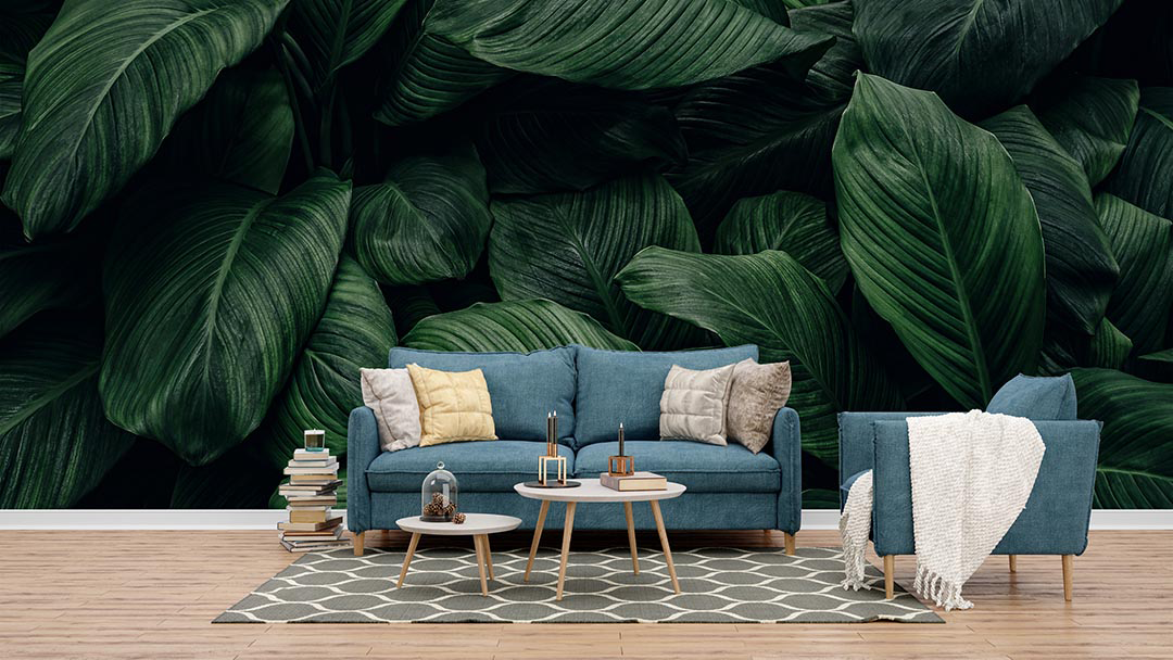 Tropikal Yapraklarla Gelen Huzur Poster Duvar Kağıdı