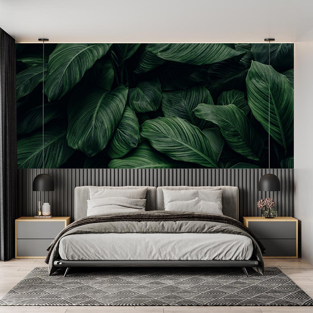 Tropikal Yapraklarla Gelen Huzur Poster Duvar Kağıdı
