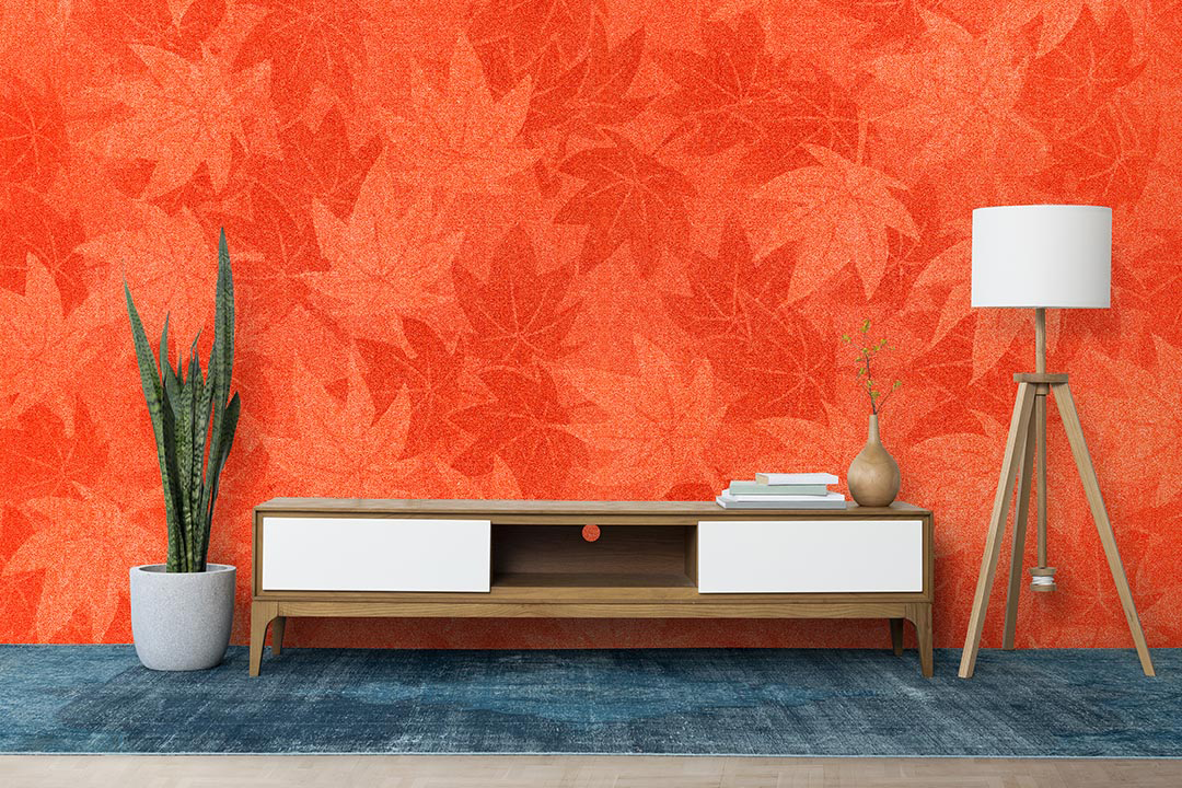 Turuncu Yaprakların Dansı Poster Duvar Kağıdı