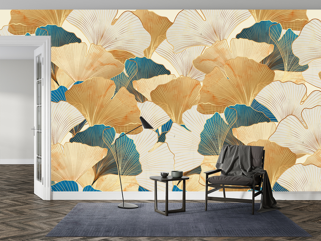 Yaprak Desenlerin Uyumuyla Bir Rüya Poster Duvar Kağıdı