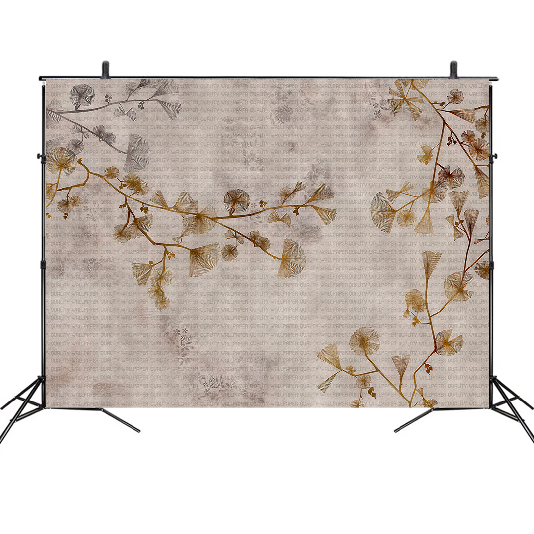 Yaprakların Gizemli Fısıltısı Fon Kumaş