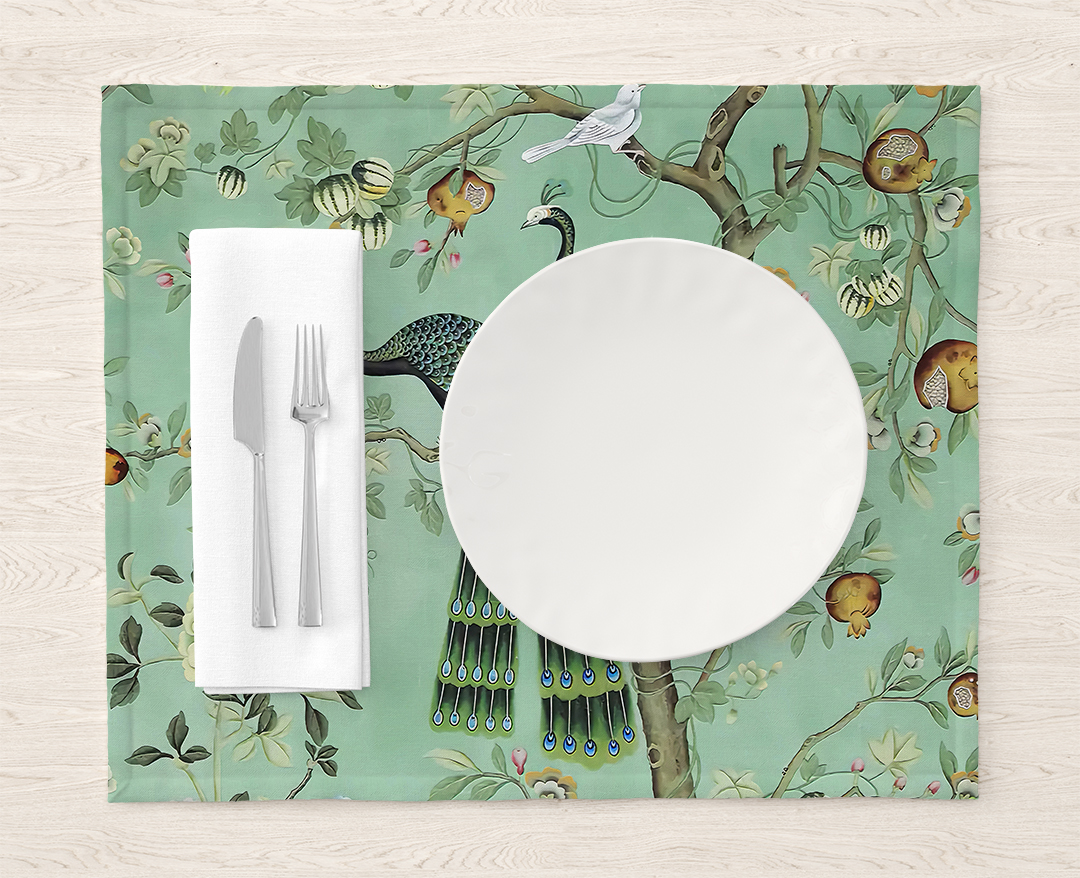 Yemyeşil Yapraklar Canlı Çiçekler ve Zarif Kuşlarla Dolu Egzotik Bahçe Amerikan Servis