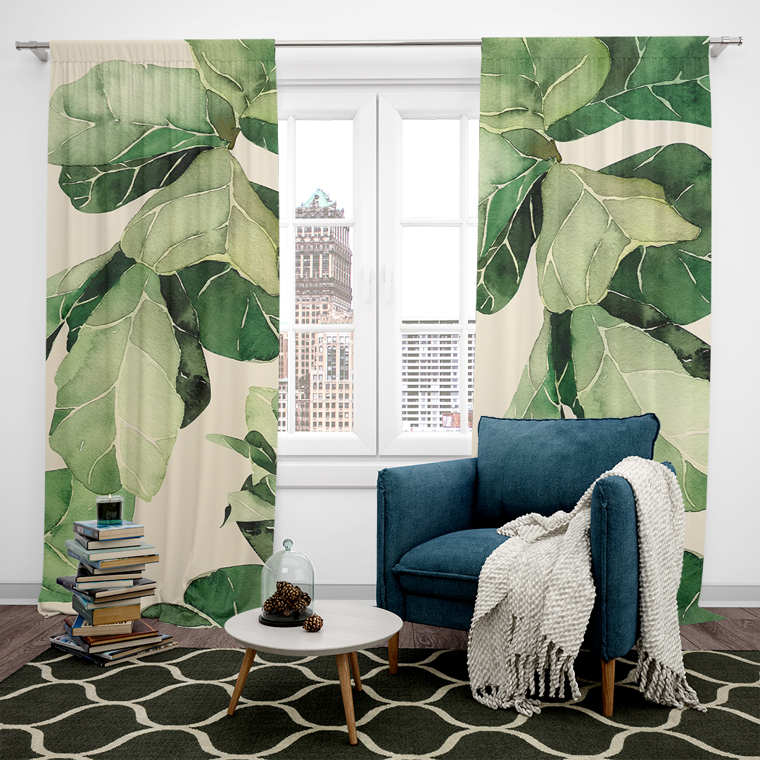 Yeşil Yapraklar ile Doğal ve Huzurlu Fon Perde