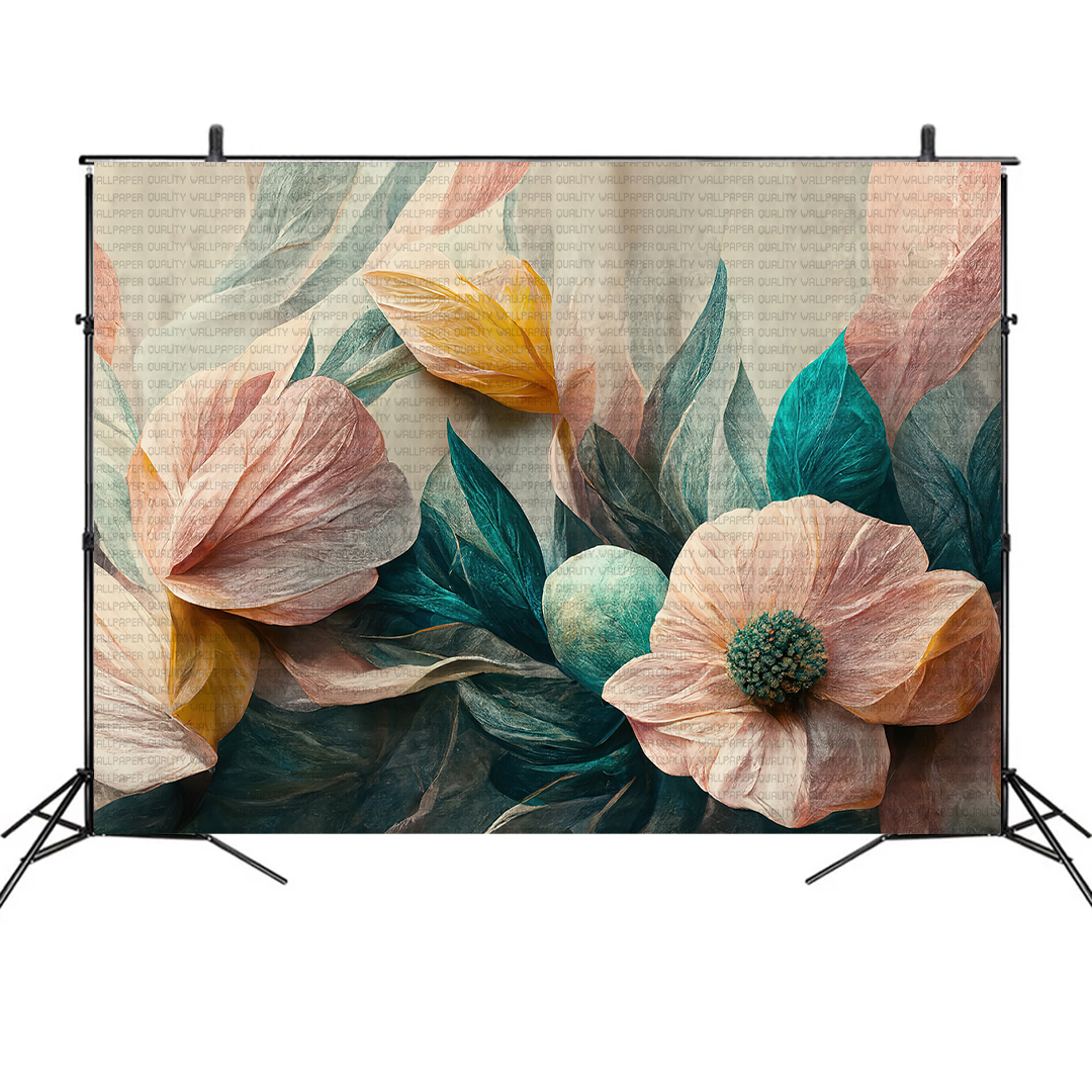 Yumuşak Soft Çiçeklerle Rüzgar Esintisi Fon Kumaş