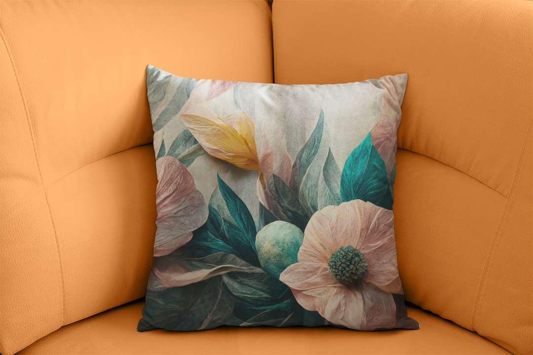 Yumuşak Soft Çiçeklerle Rüzgar Esintisi Kırlent