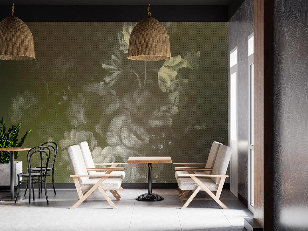 Zamansız Solgun Çiçeklerin Hüzünlü Zarafetindeki Yansıma Poster Duvar Kağıdı