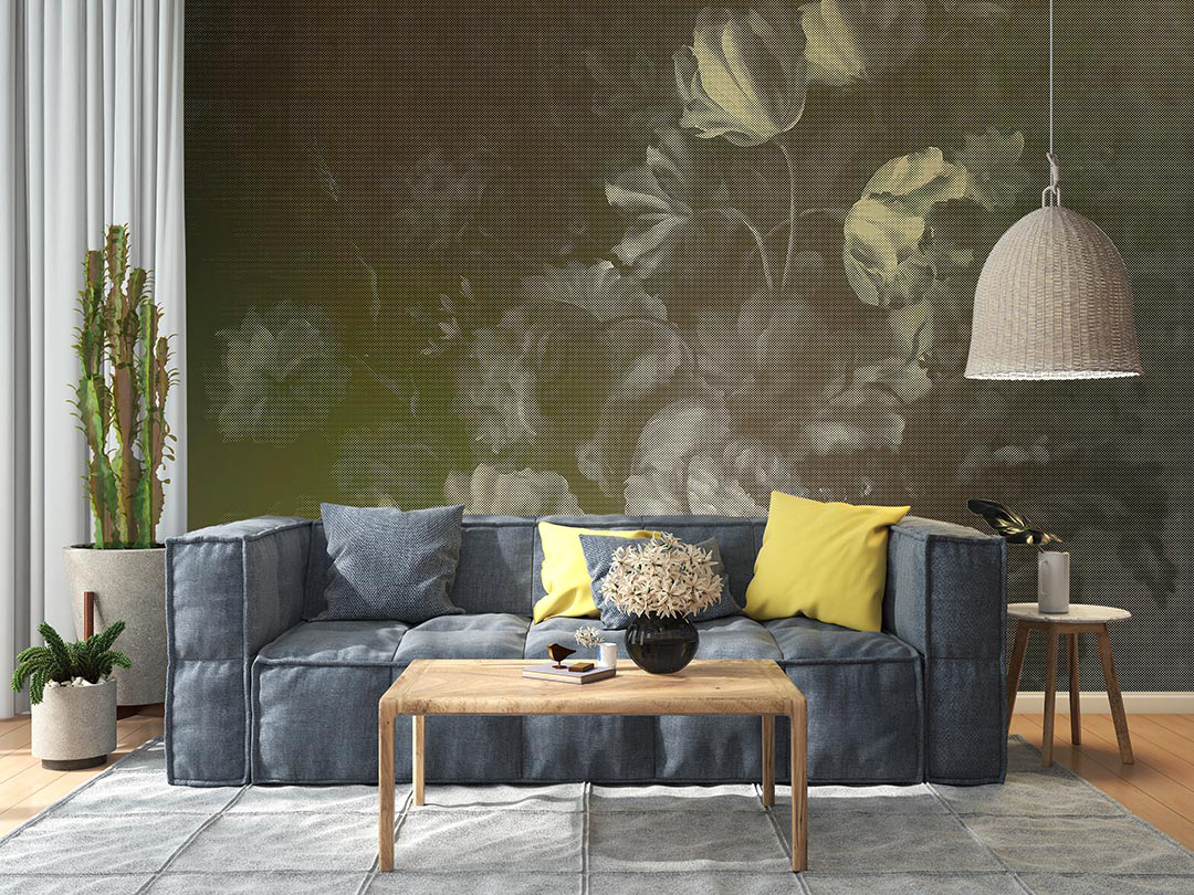 Zamansız Solgun Çiçeklerin Hüzünlü Zarafetindeki Yansıma Poster Duvar Kağıdı