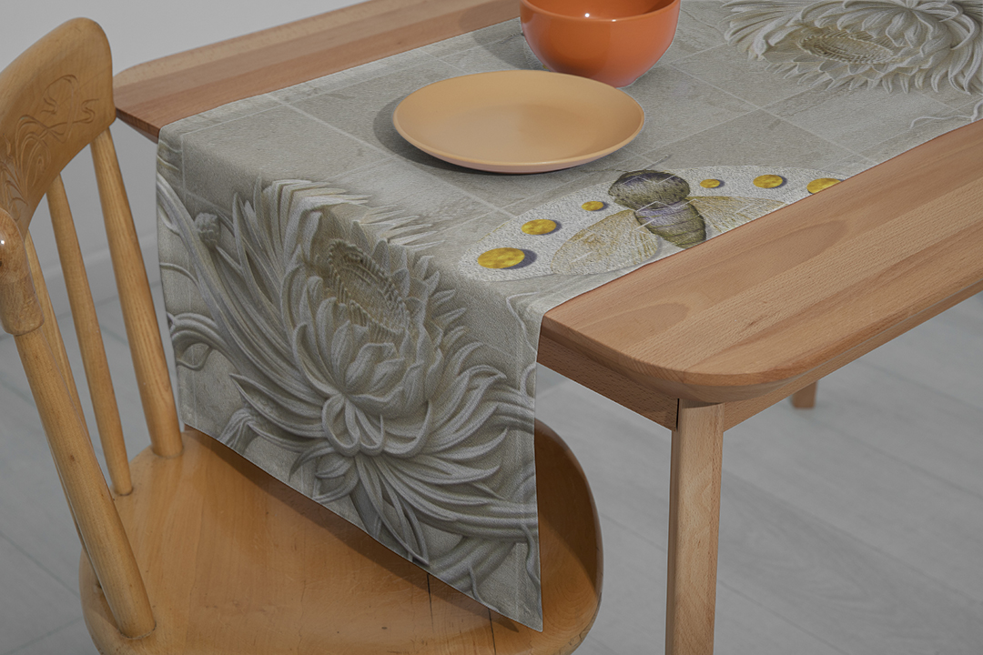 Zarif Çiçekler ve Uçan Kelebekler Runner