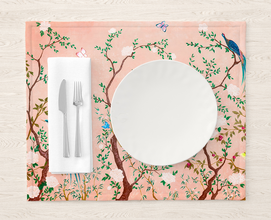 Zarif Kuşlar, Renkli Çiçekler ve Yemyeşil Yapraklarla Dolu Büyülü Bir Bahçe Amerikan Servis