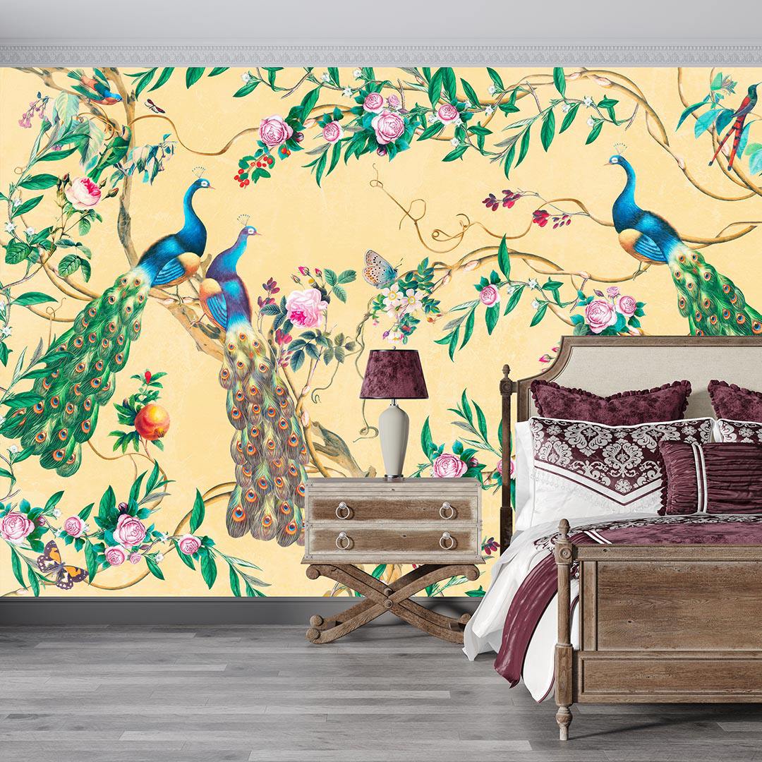 Zarif Tavus Kuşlarının Büyülü Dansı Poster Duvar Kağıdı