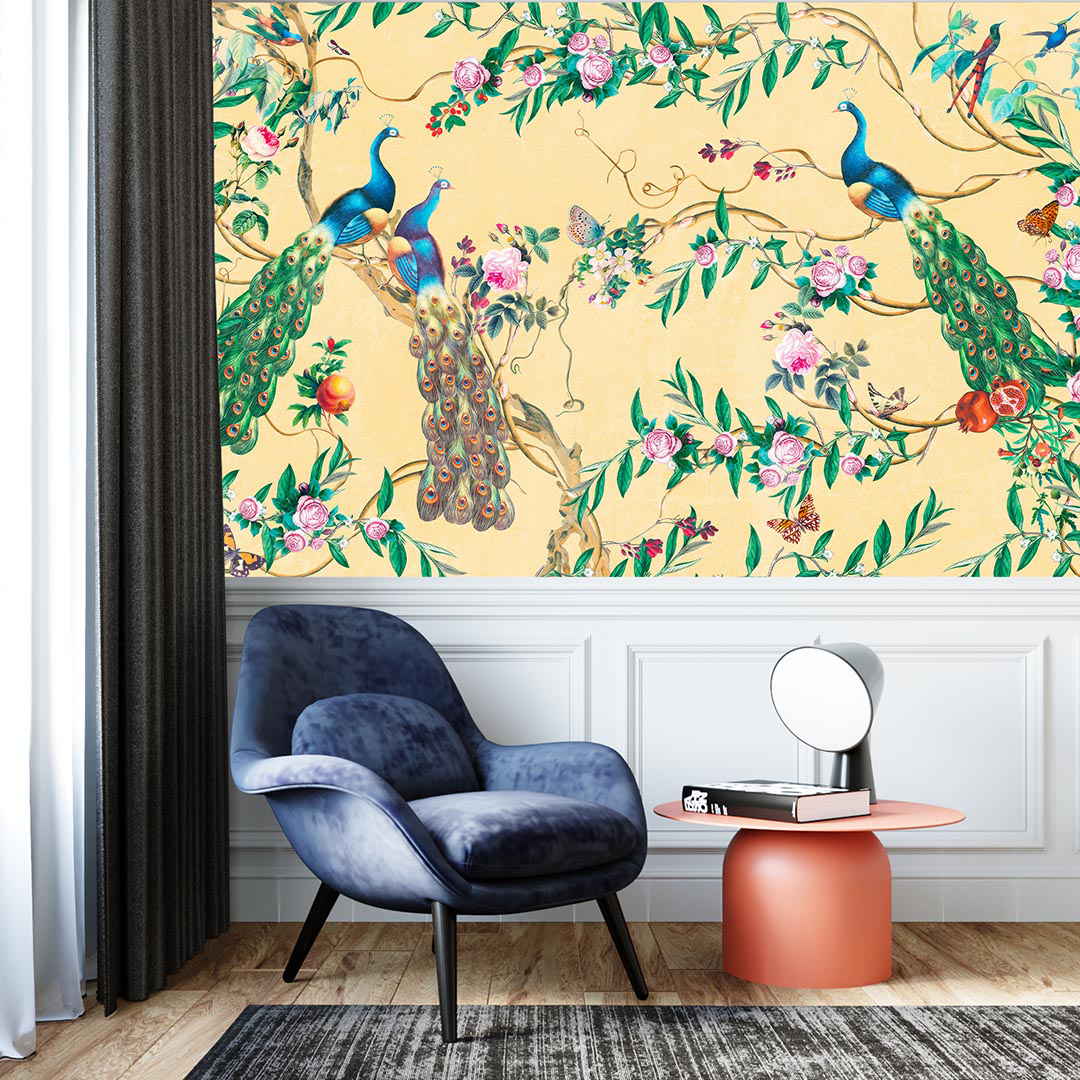 Zarif Tavus Kuşlarının Büyülü Dansı Poster Duvar Kağıdı