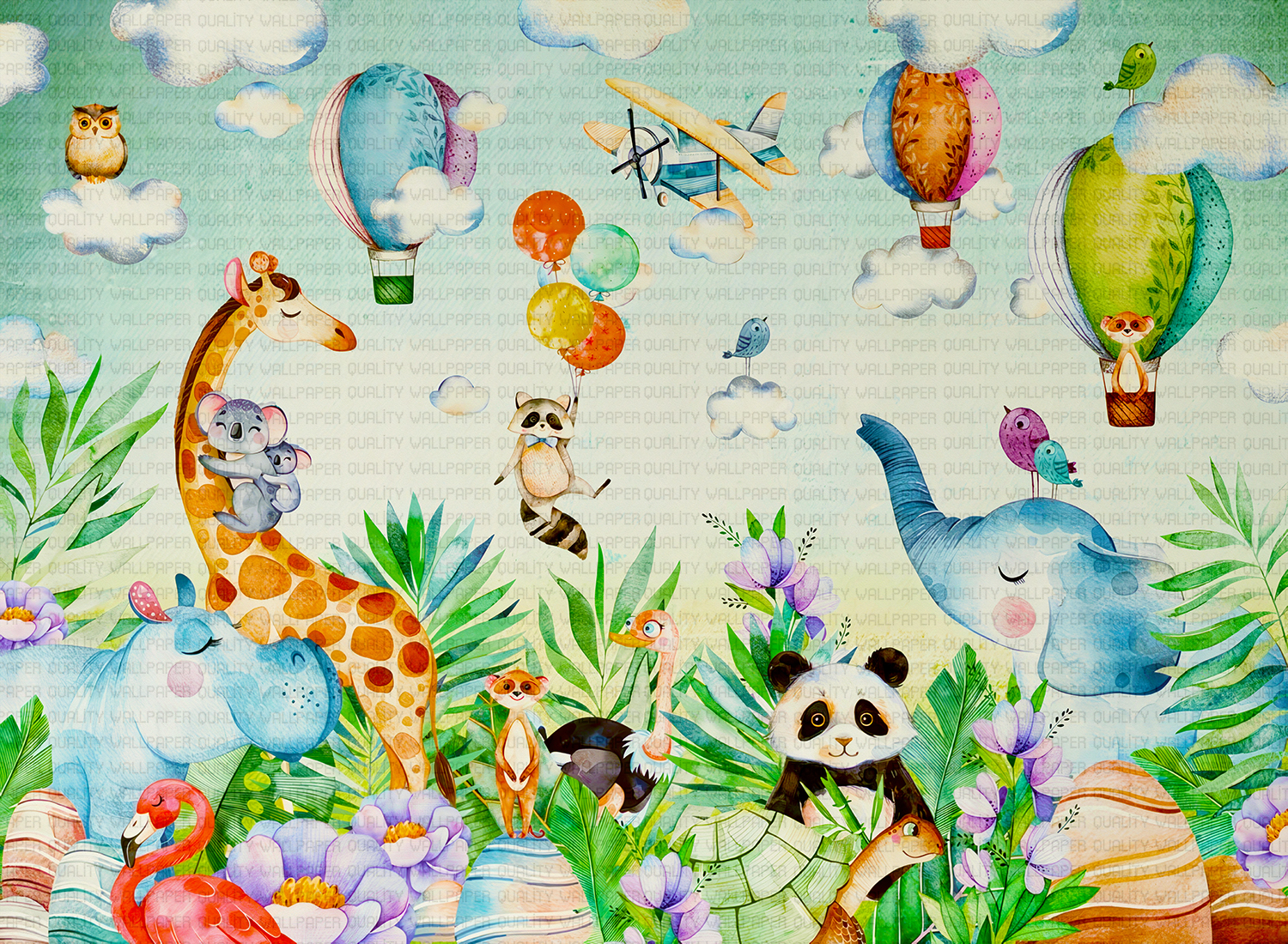 Zürafa Fil Panda ve Dostlarının Renkli Macerası